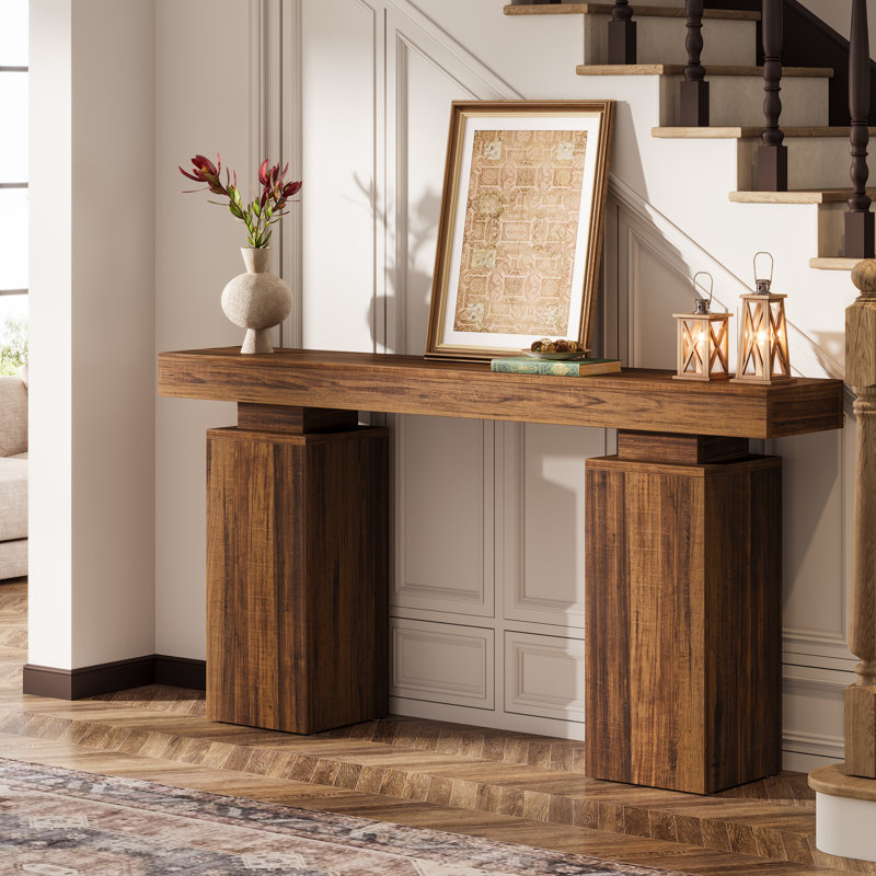 Console de 63 pouces, Brun rustique