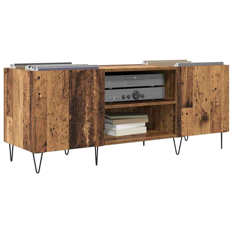 121cm Sideboard, Black/Old Wood