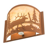 Rustic Lodge 1 - Light Flush Mounted Sconce