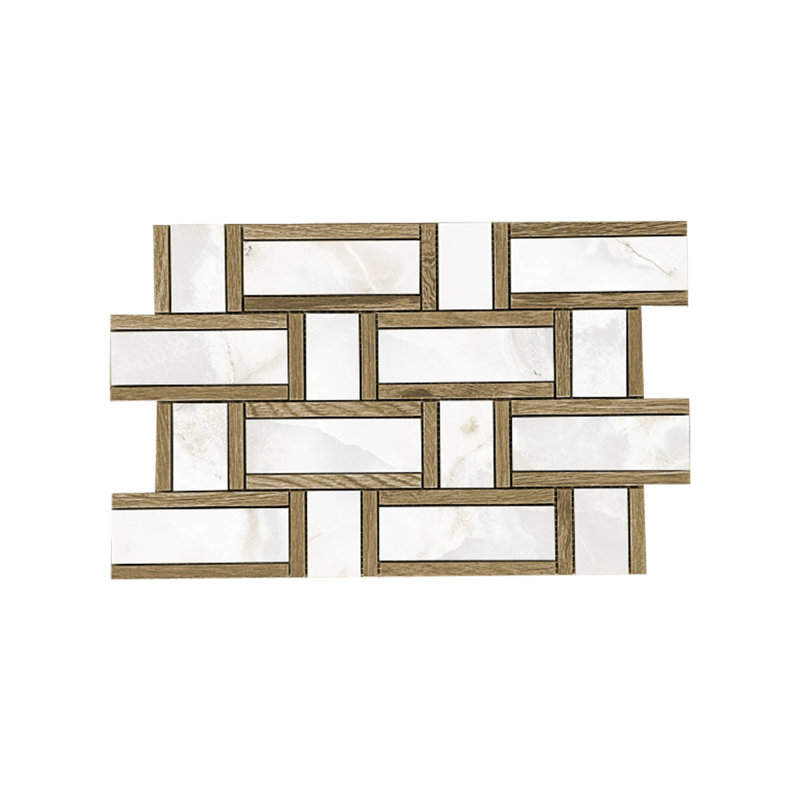 Mélange de mosaïques rectangulaires, Brun