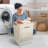 Large Foldable Wheeled Laundry Hamper, Ventilated Design with Convenient Carry Handles