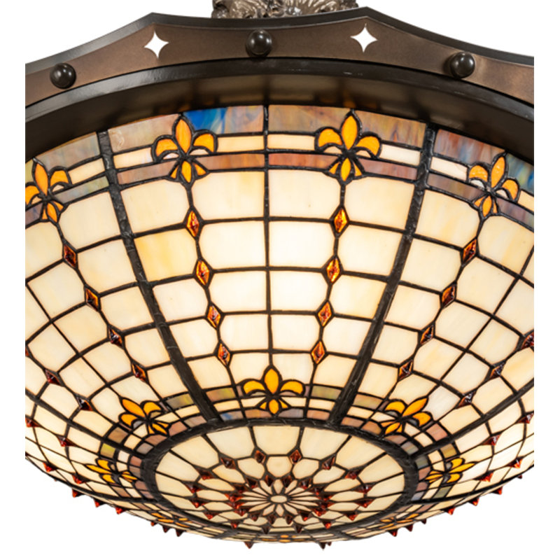 Fleur-de-Lite 4 - Light Semi Flush Mount
