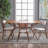 Bryona 59" 4-Person Wood Trestle Dining Set with Upholstered Chairs-915373329-915373332