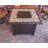 Stoke Square Steel Propane Smokeless Fire Pit Table with Hidden Fuel Tank