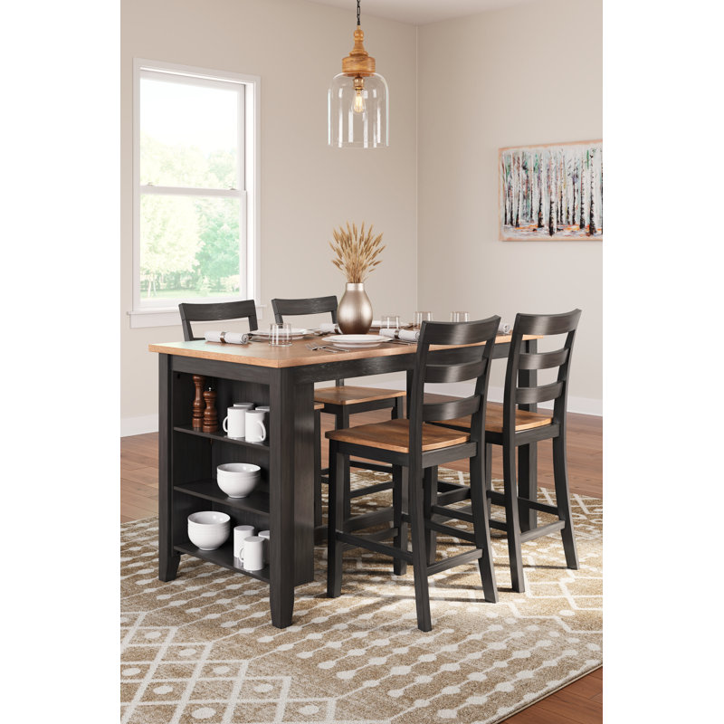 Gesthaven Counter Height Dining Table and Barstools, 5