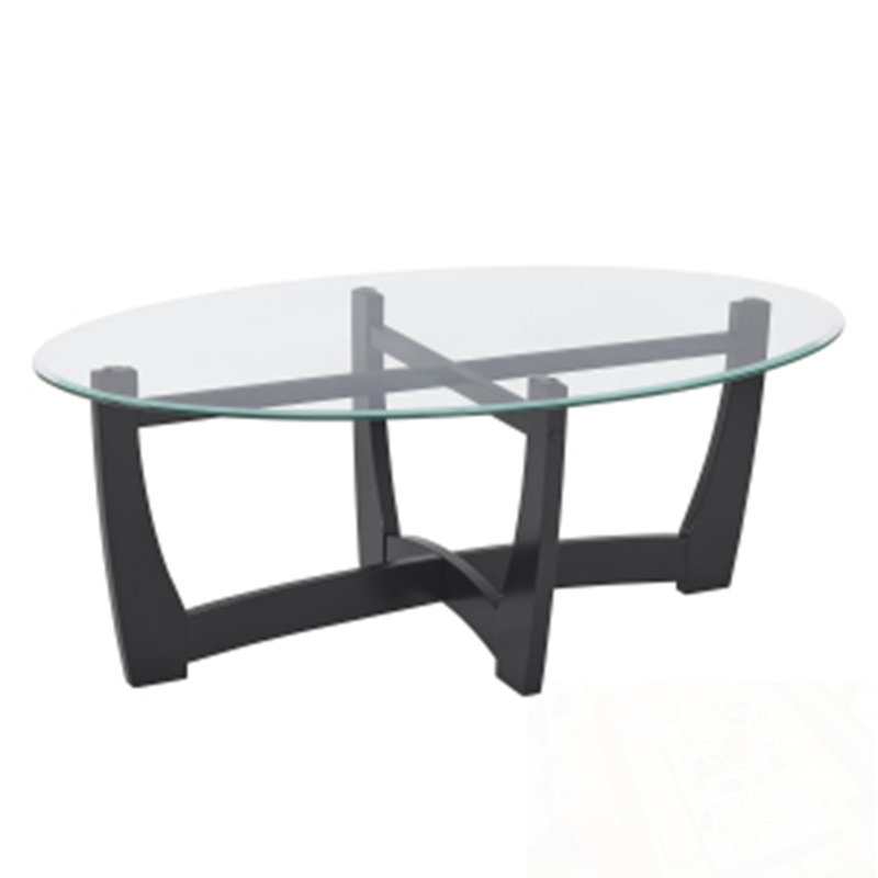 Mulgrave ovale avec plateau en verre