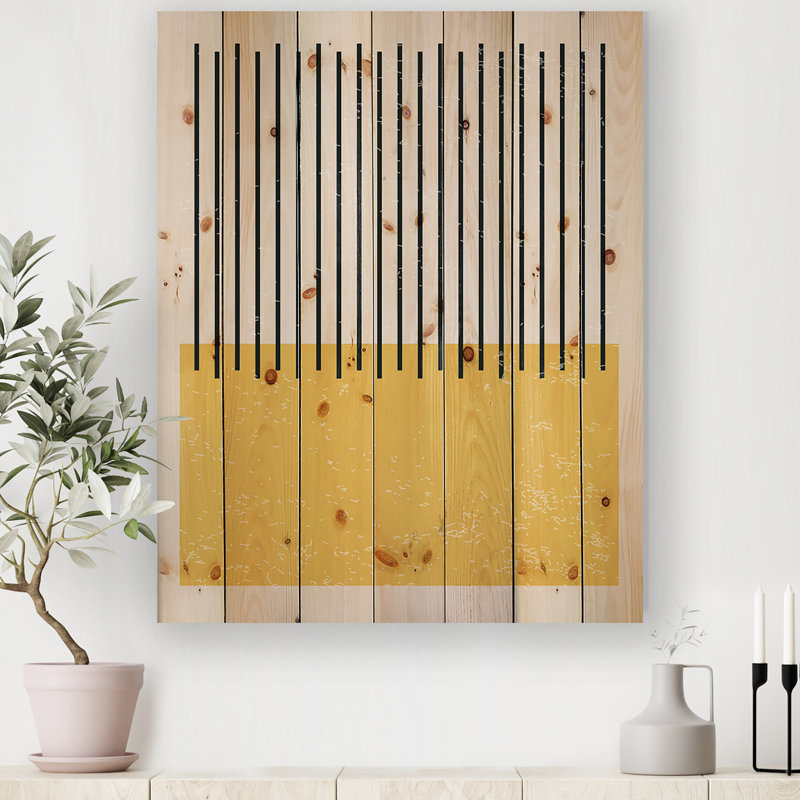 Compositions géométriques minimalistes de formes élémentaires - Reproduction d'art sur bois sans cadre