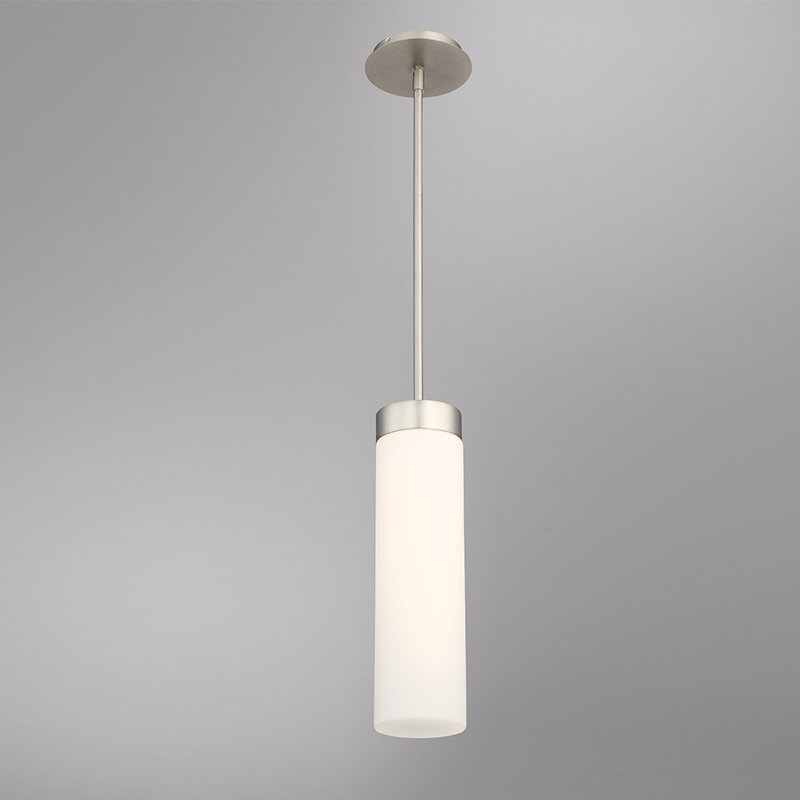 Elementum 1 - Light LED Pendant, Satin Nickel, 2700K, 11" H x 3.5" W x 3.5" D