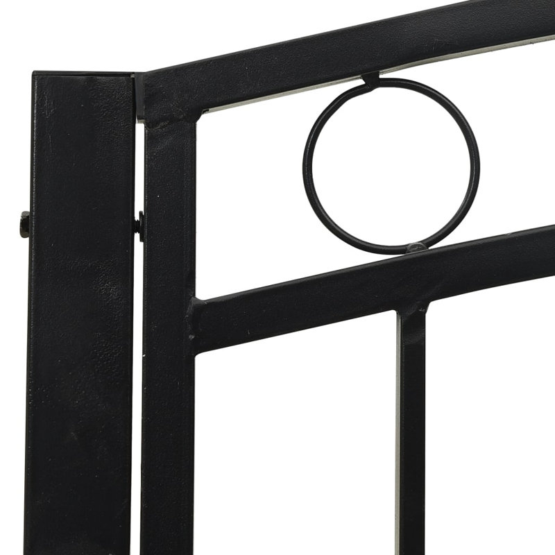 Waimes Powder Coated Steel Outdoor Bench, Black