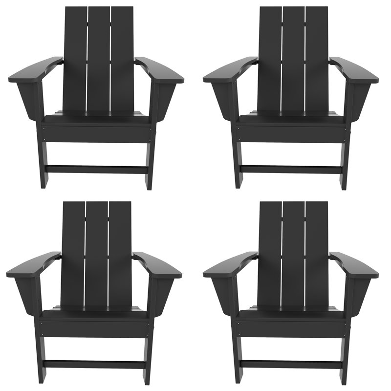 Joubert Foldable Outdoor Adirondack Set, Gray