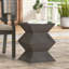 Table d'appoint d'extérieur en béton léger