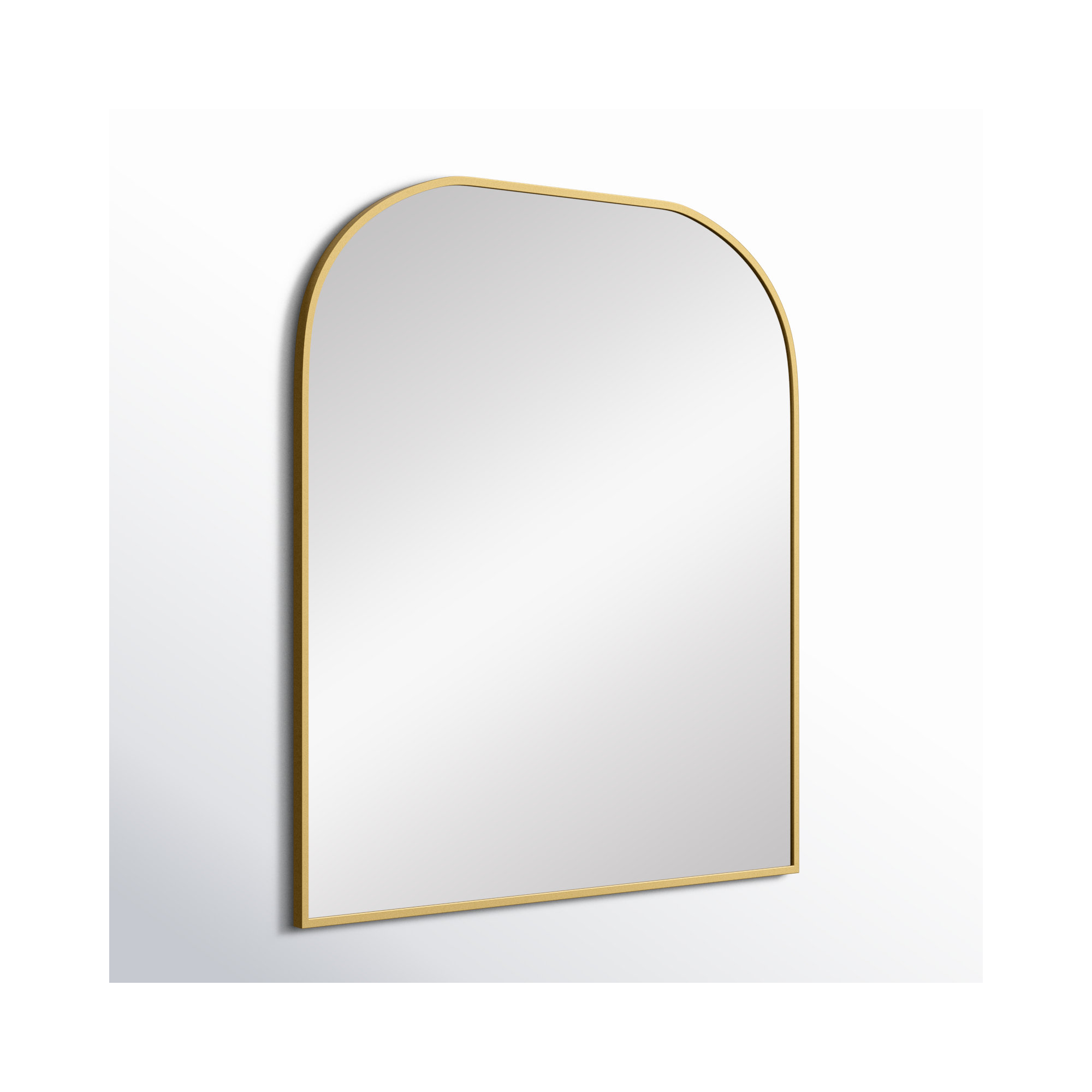 Sabine Metal Wide Arch Wall Mirror, Brass, 42" x 36"