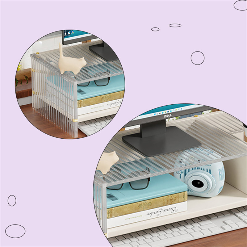 Vanhorne Plastic Stackable Monitor Stand