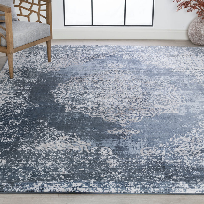Tapis bleu Avigail, Rectangle 8 pi 9 po x 12 pi 2 po