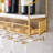 Gold Wall-Mounted Wine Rack