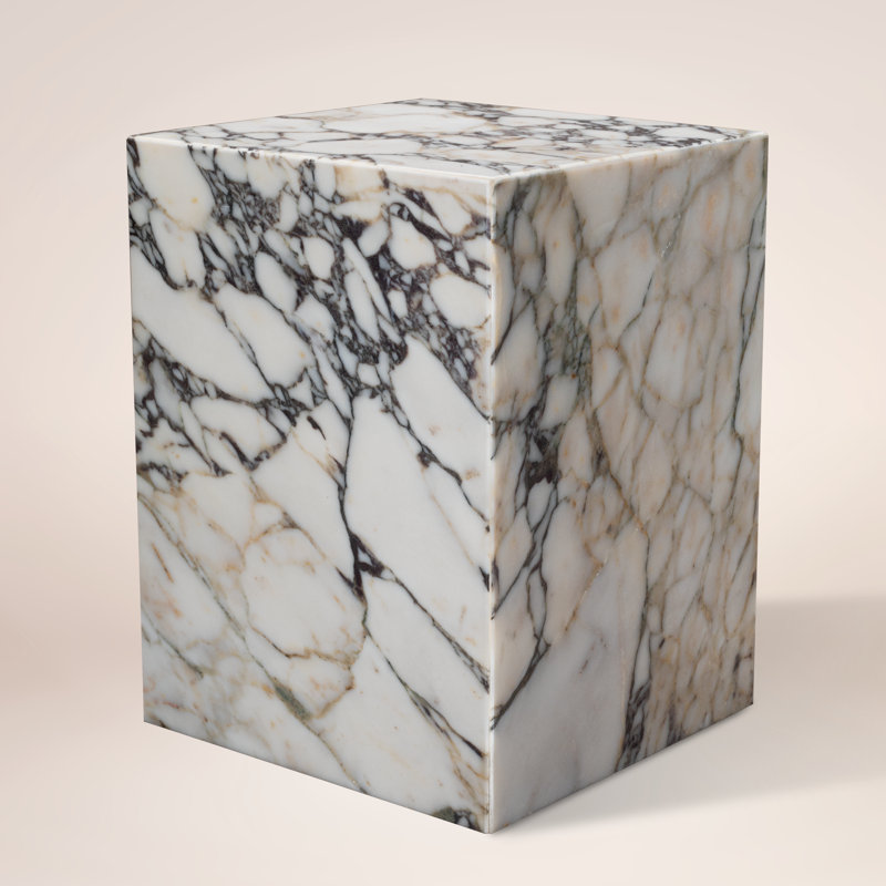 Onyx Plinth / Side Table, Ivory