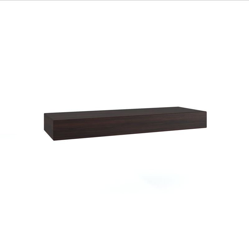 Manada Teak Floating Shelf, 2" H x 18" W x 6" D