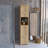 68.8H" Double Door Cabinet, Four Interior Shelves, One Open Shelf
