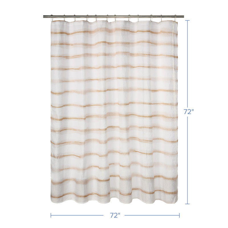 Rideau de douche Wavy, Naturel