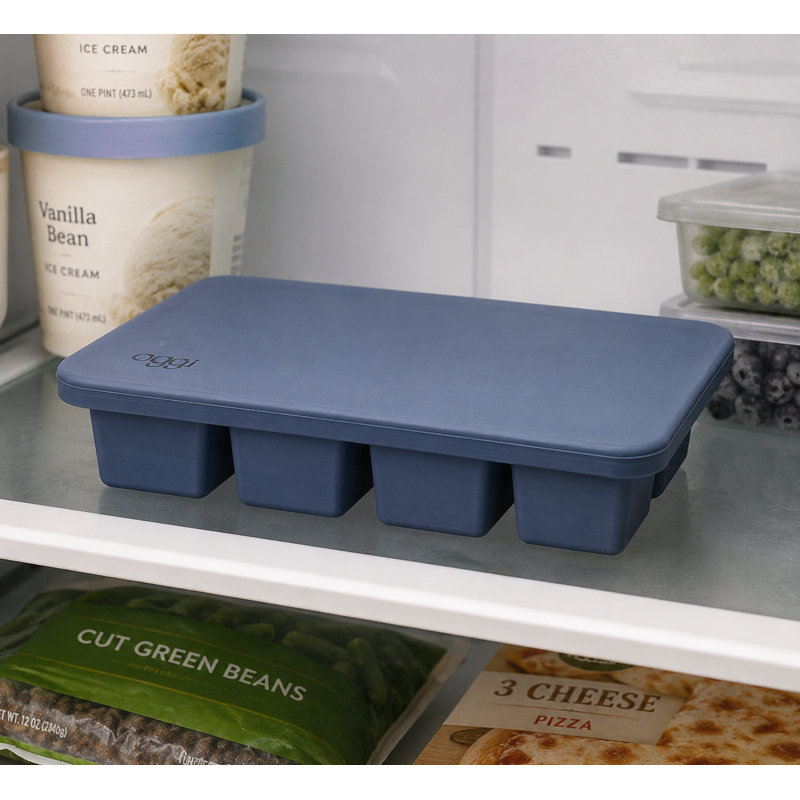 Silicone (1") Ice Cube Tray w/ Lid