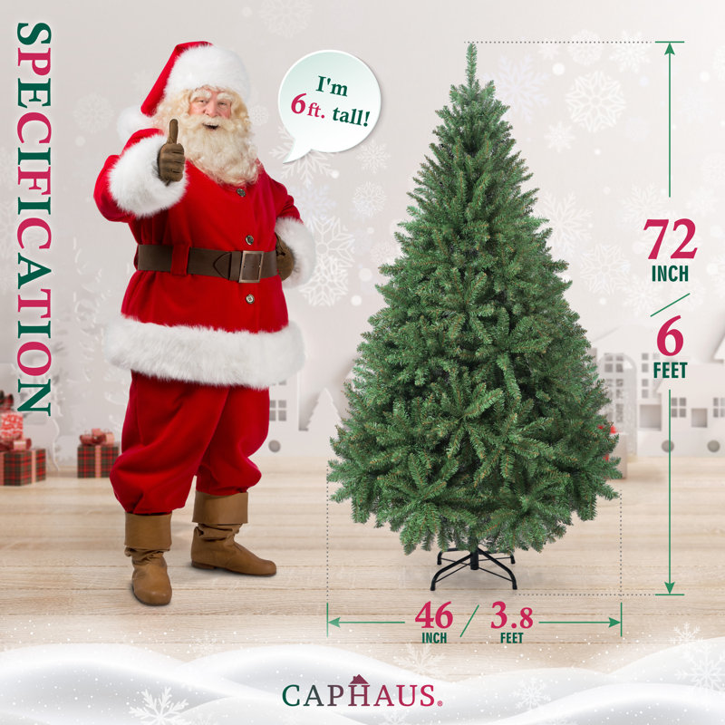 Arbre de Noël artificiel pré-articulé 6 pieds avec 6 branches 