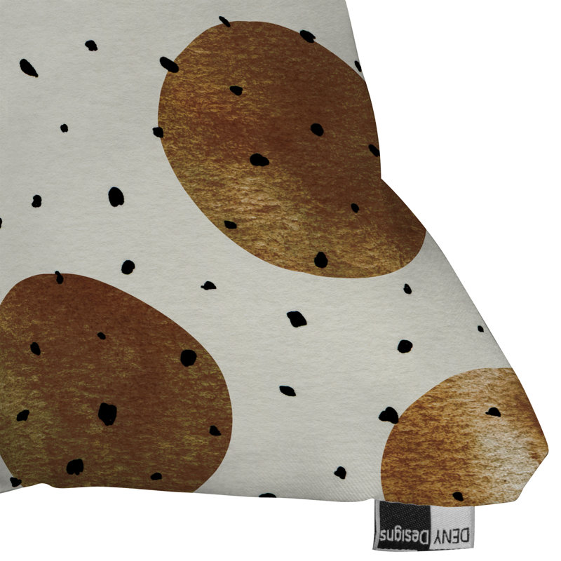Mixed Dots Throw Pillow, 16" x 16"