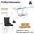 7-Piece Glass Dining Table Set, 70“ Clear Tempered Glass Table with OC-Shaped Base and 6 Tufted Velvet Dining Chairs-1860869333-1860869166