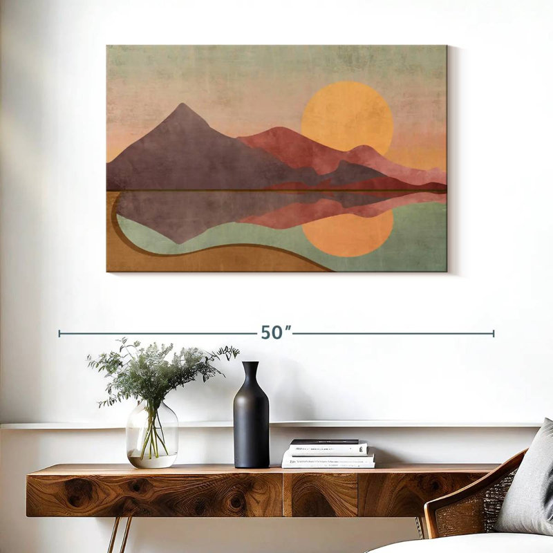 Boho Sundown, reproduction sur toile, H 26 po x l 39 po x P 1,25 po