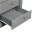 Lit superposé double au-dessus de double avec lit gigogne simple, gris