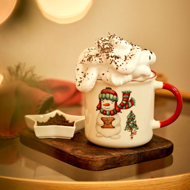 Ensemble de 2 tasses et collations en porcelaine Frosty