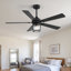 Ventilateur de plafond 52 po avec lumière et télécommande, moteur CC réversible silencieux, lumière DEL 3 couleurs, intérieur extérieur couvert