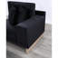 Repose-pieds modulaire réversible en velours noir avec compartiment de rangement, tiroir, ports USB et prises de recharge Bonemp Memphis