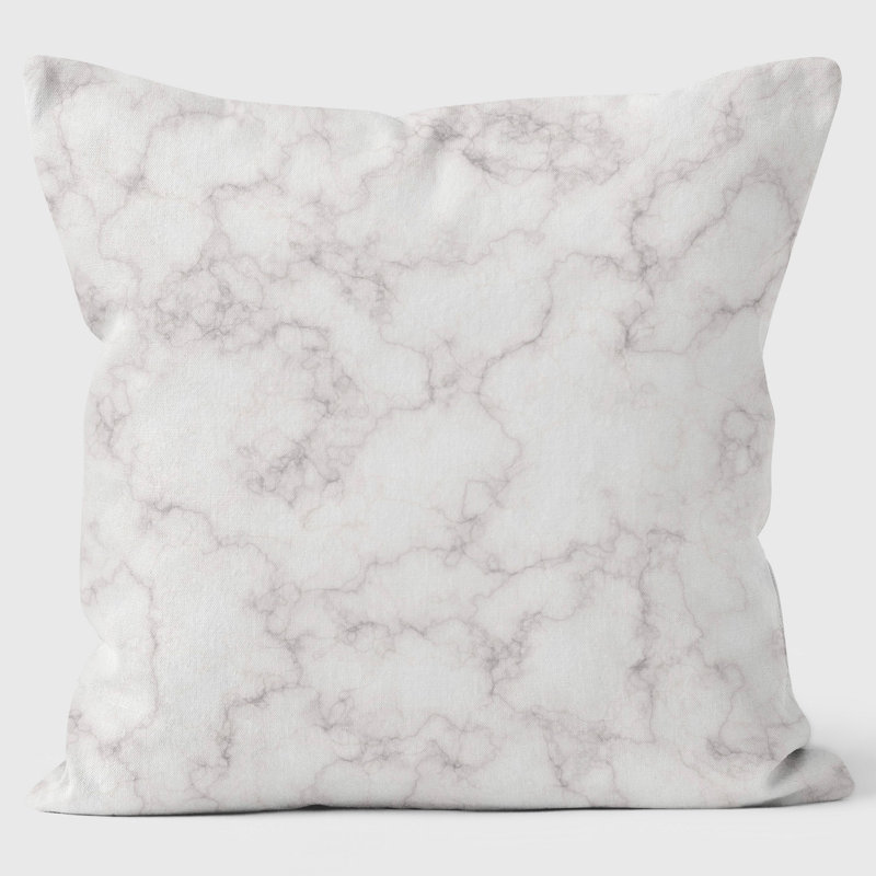 Marbled Texture - Art Print Cushion, Grigio Affumicato