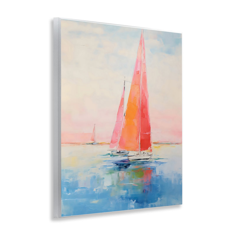 Peachy Sails Impression Wall Plaque, design by LSR Design Studio