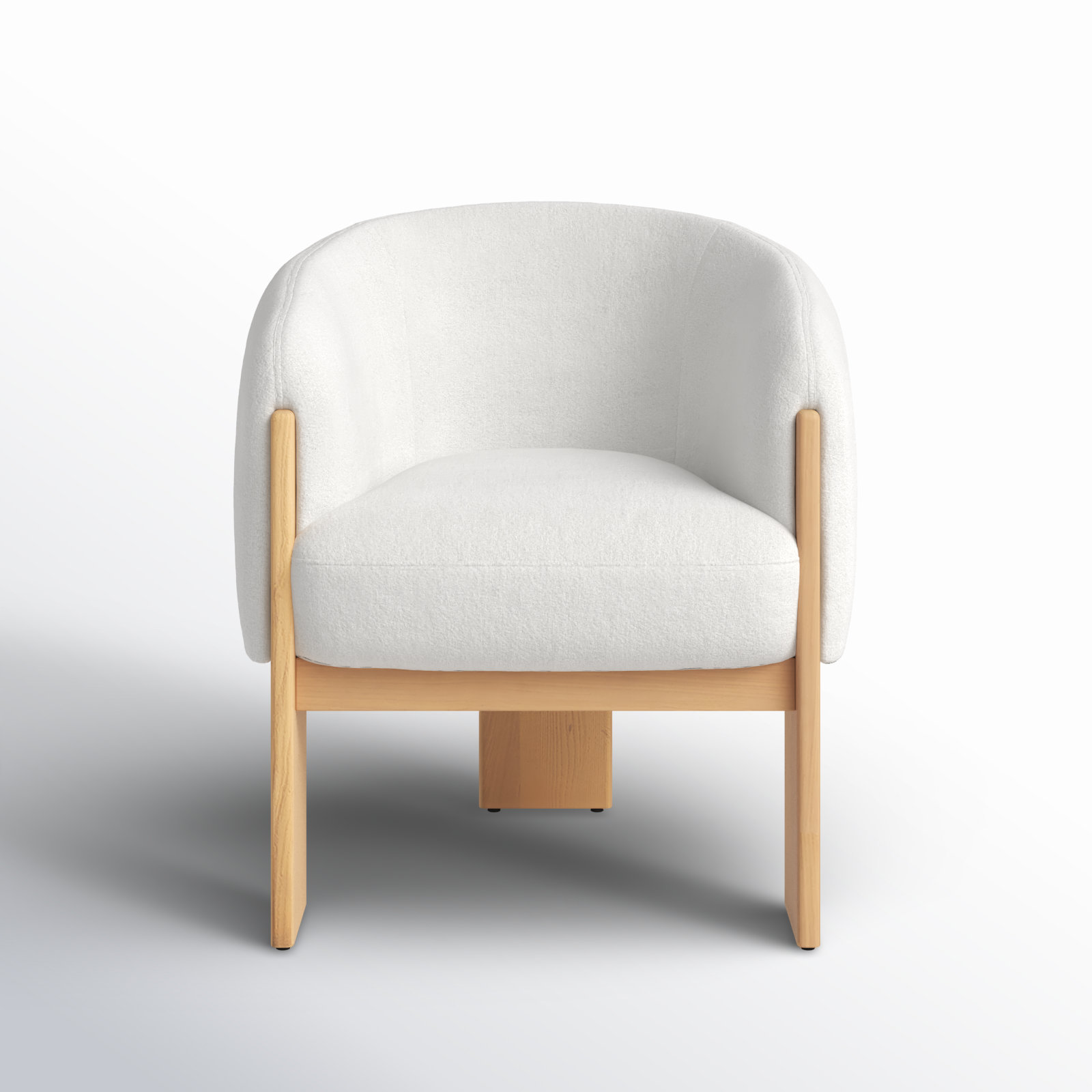 Eileen Boucle Tripod Dining Armchair, Ivory