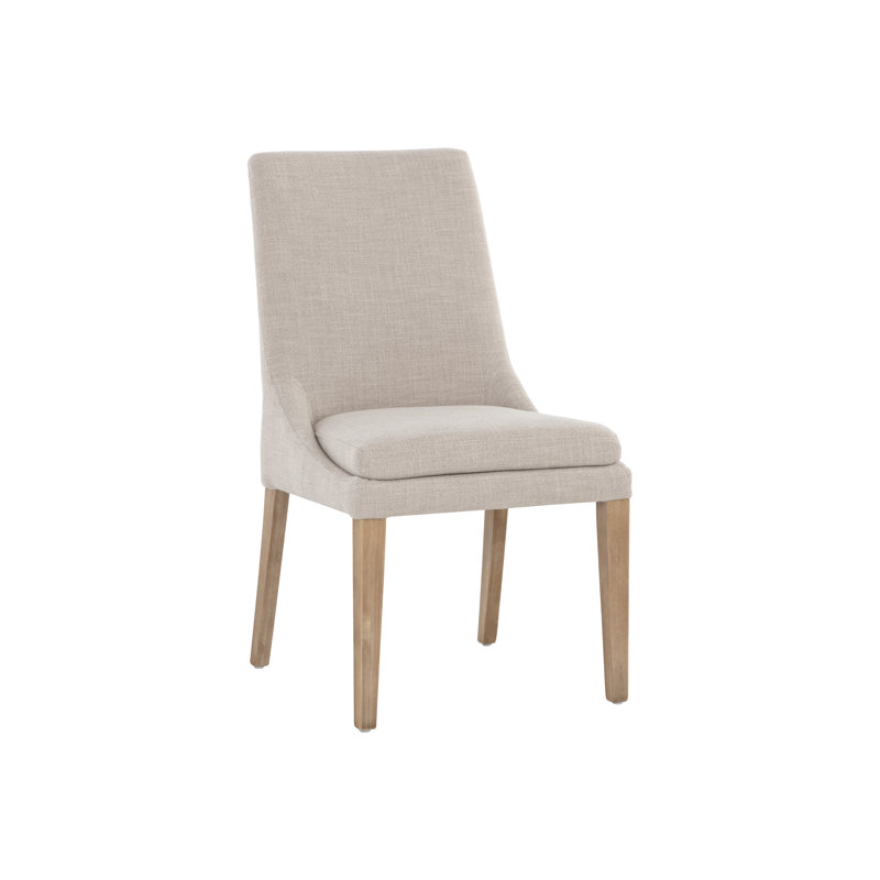 Chaise parsons rembourrée en tissu de 19,75 po de hauteur en taupe Kevyon