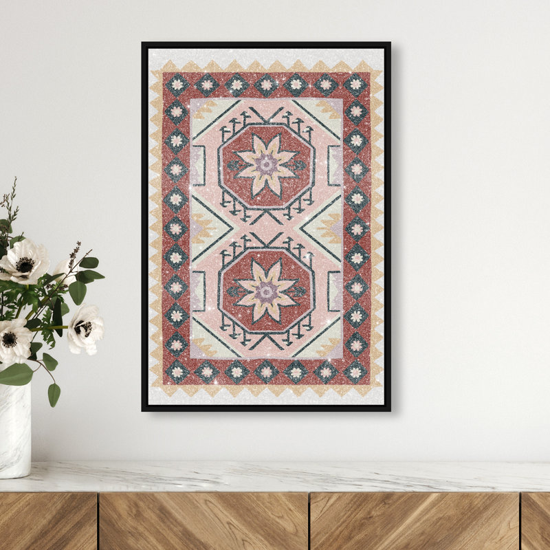 Daylight Damask Print by Oliver Gal, 46"H x 31"W, Black Floater Frame