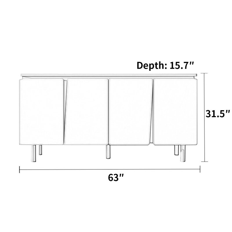 Light luxury and simple style sideboard cabinet