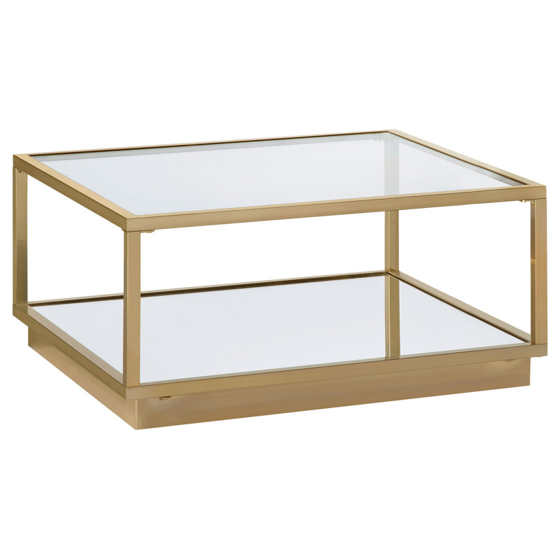 Orlandina Glass Top Nesting Coffee Table