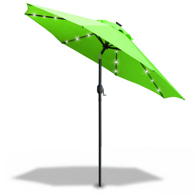 Balkar 9ft Lighted Tilt Market Umbrella
