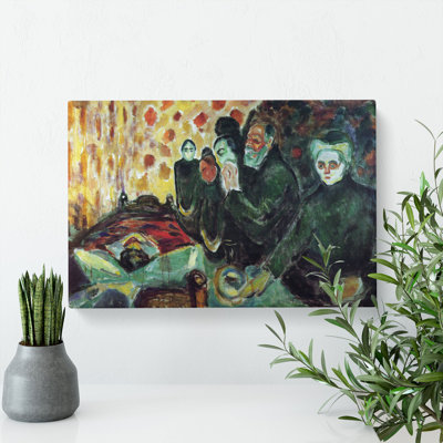 By the Deathbed by Edvard Munch - Wrapped Canvas