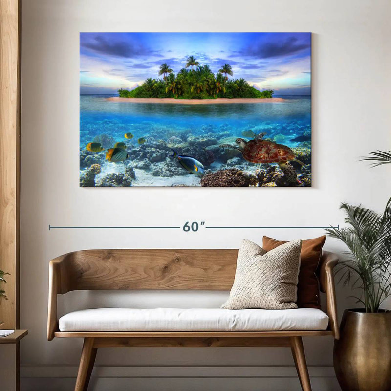 Gillard Maldives Sea Life, H 32 po x l 48 po