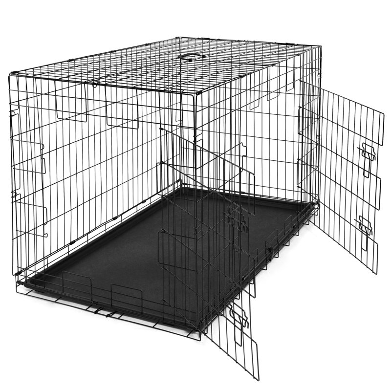 Cage pour chien CAPHAUS Tucker Murphy Pet ™, chenil métallique pour chien avec plateau étanche