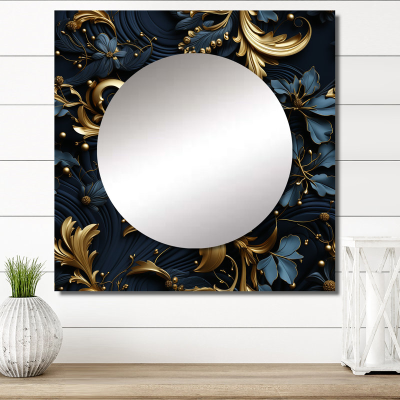 Miroir mural de salon Paisley, 23 po x 23 po