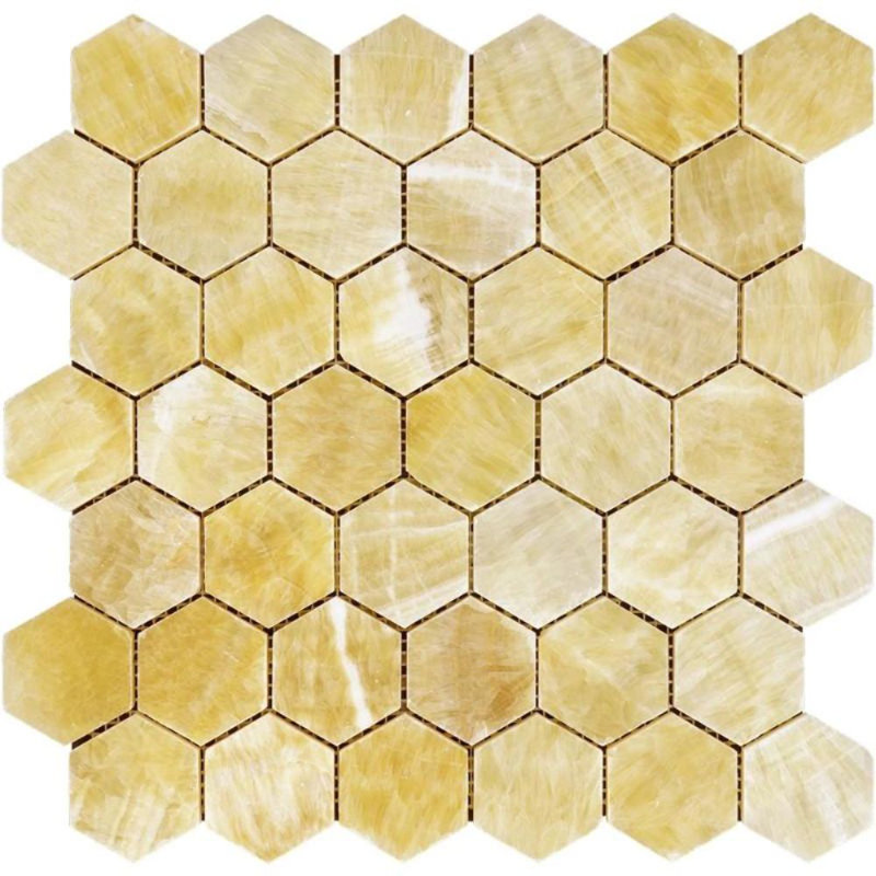 Mur de mosaïque en marbre 2 po x 2 po et carreaux de sol