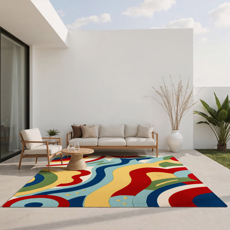 Tapis intérieur et extérieur Perky Dash, Rectangle 9 pi x 12 pi