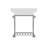 Fireclay Rectangular Console Bathroom Sink with Overflow-49500060-119116969