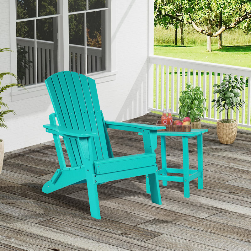Chaise Adirondack pliante Anbut HDPE, Lake Blue