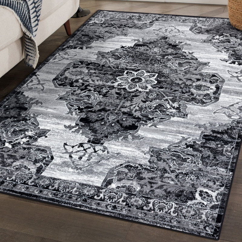Tapis oriental gris Rudus, Rectangle 5 pi x 7 pi