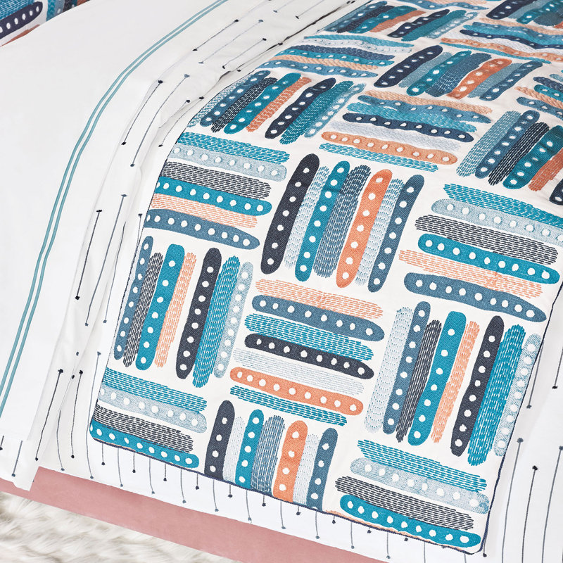 Phineas Geometric Bed Runner, King